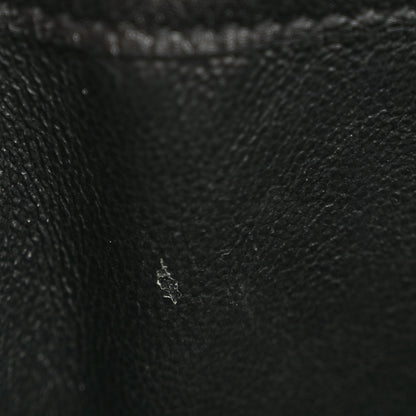 Saint Laurent Lambskin Matelasse Chevron Monogram Compact Tri Fold Wallet Black 8 of 11