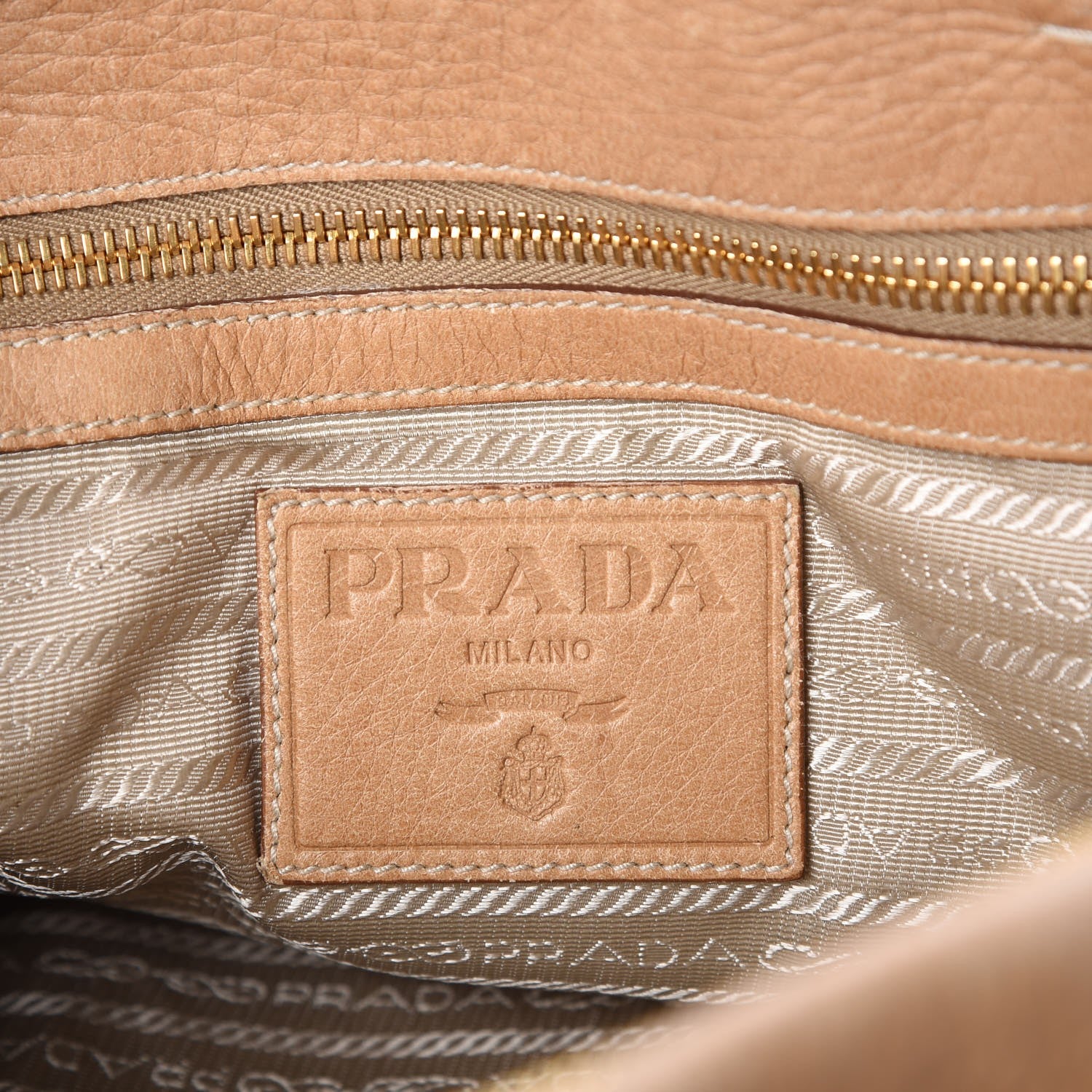 Prada Cervo Deerskin Shopping Satchel Naturale 7 of 15