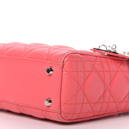 Christian Dior Lambskin Cannage Mini Lady Dior Pink 7 of 15