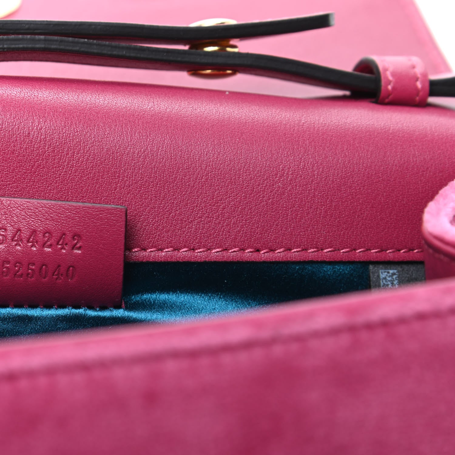 Gucci Velvet Crystal Square G Shoulder Bag Light Raspberry Rose 7 of 9