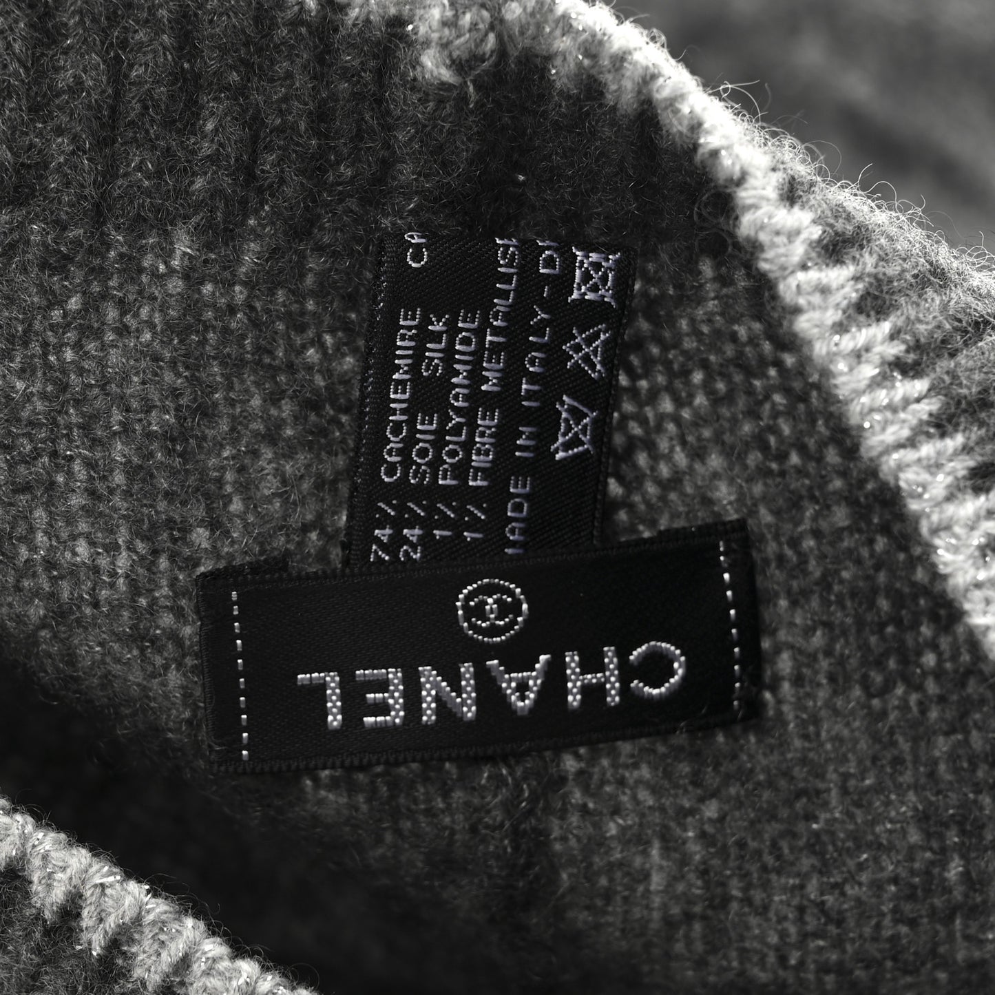 Cashmere Blend CC Beanie Hat Grey