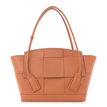 Bottega Veneta French Calfskin Maxi Intrecciato Medium Arco Caramel 1 of 14