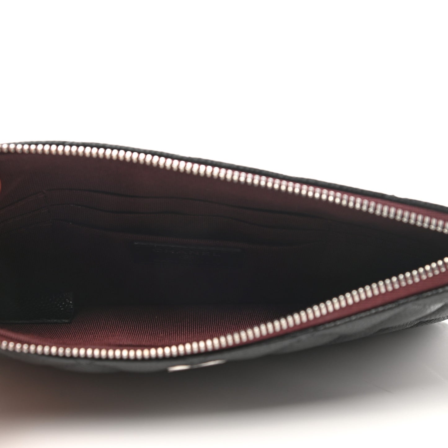 Caviar Quilted Cosmetic Case Black