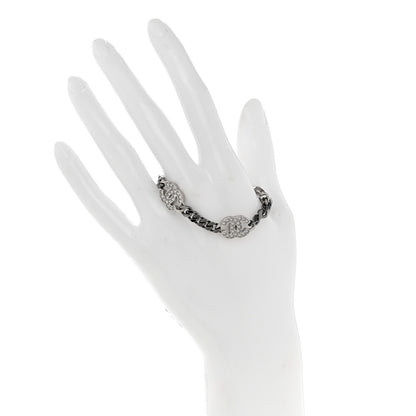 Chanel Ruthenium Crystal CC Bracelet Silver 2 of 4