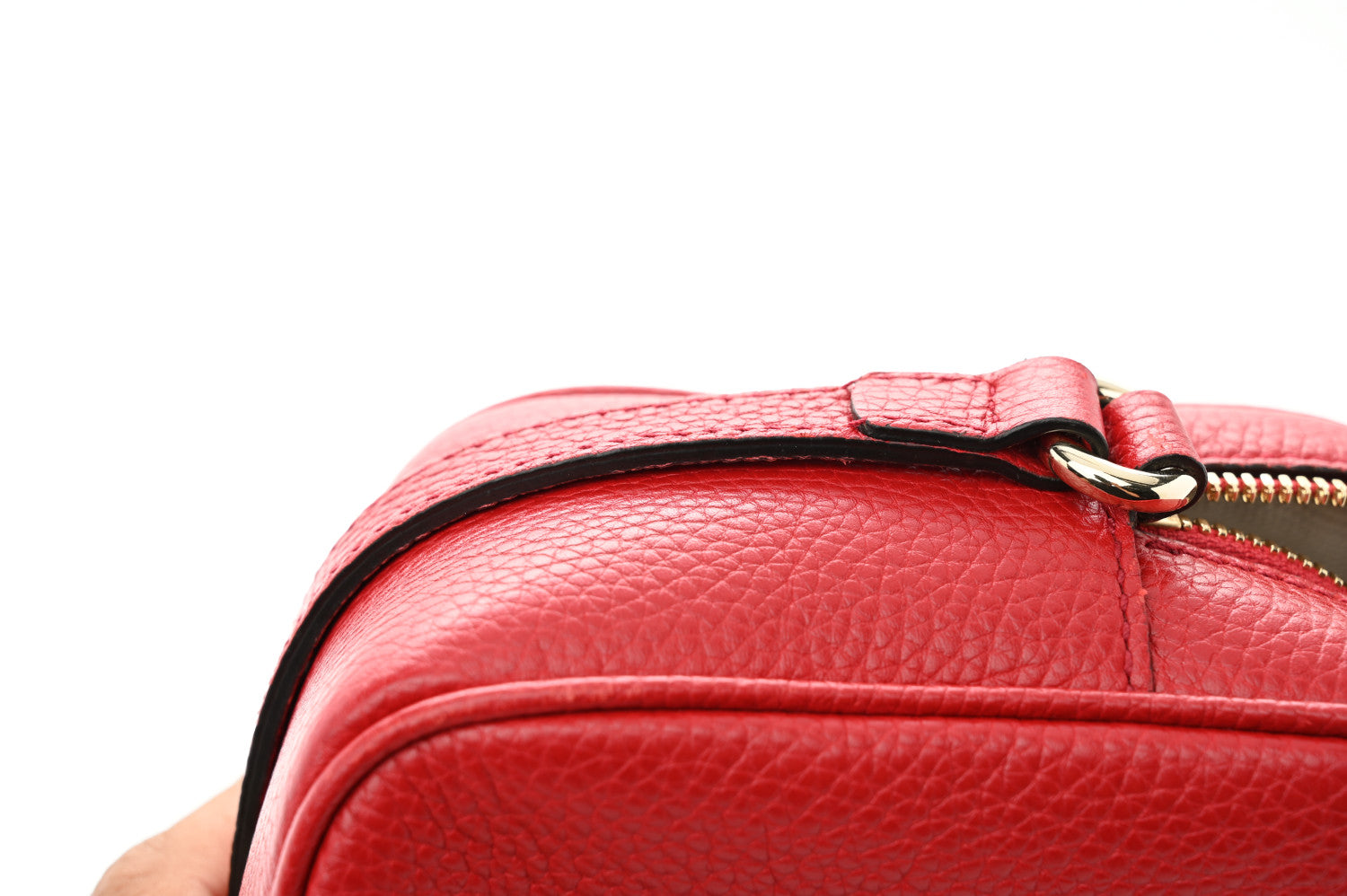 Gucci Pebbled Calfskin Small Soho Disco Bag Tabasco Red 11 of 11