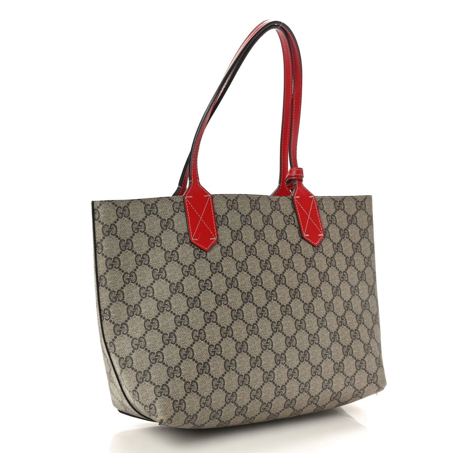 GG Supreme Monogram Small Reversible Tote Beige Red