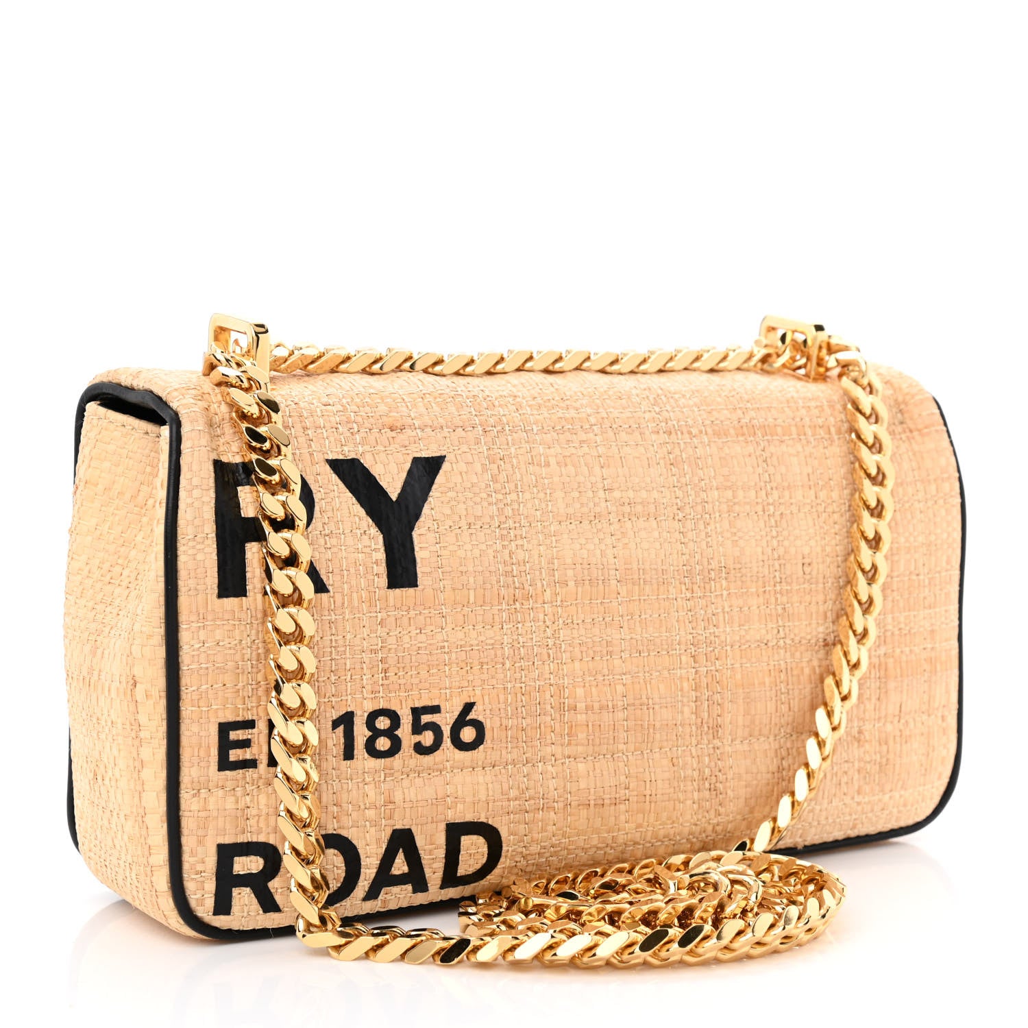 Burberry Raffia Horseferry Print Small Lola Bag Tan 3 of 10