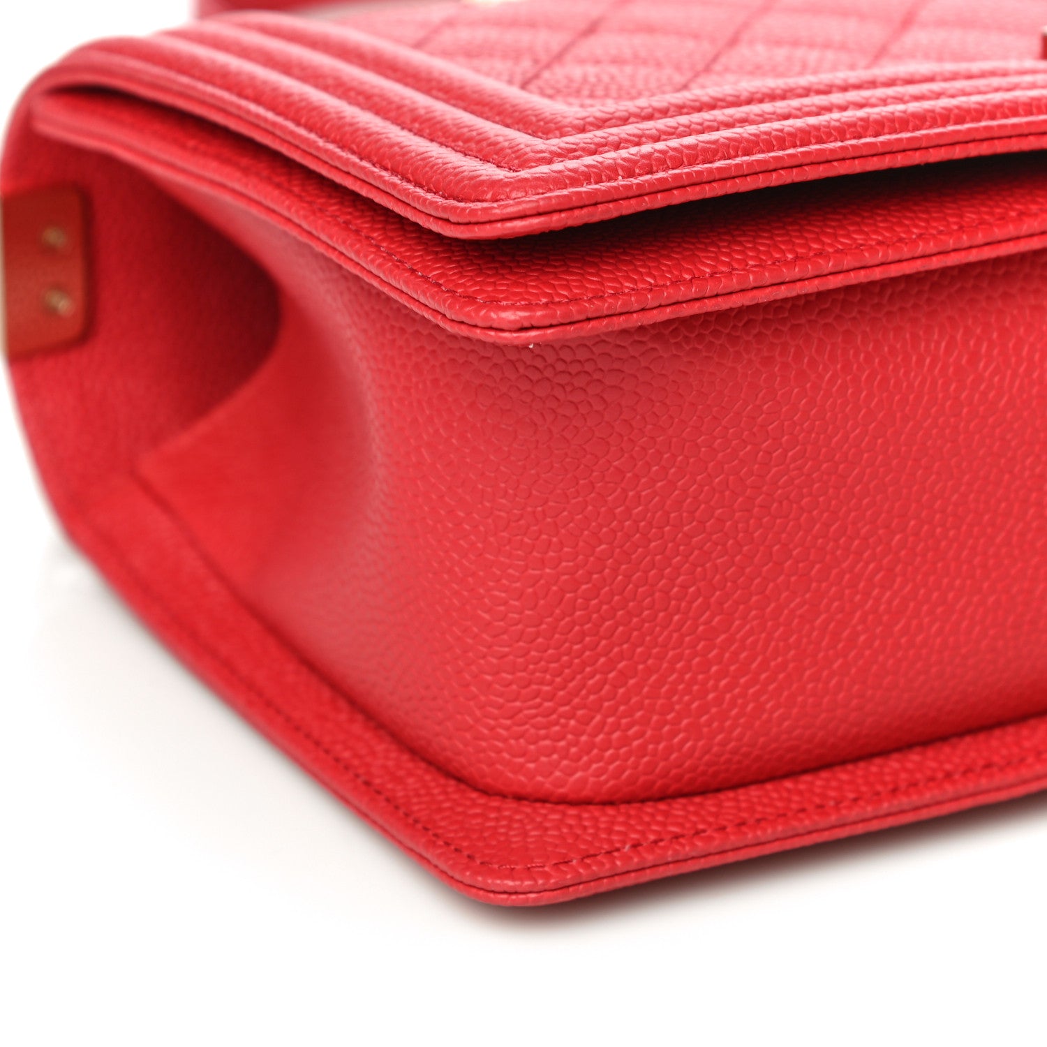 Chanel Caviar Quilted Medium Boy Flap Red 9 of 10