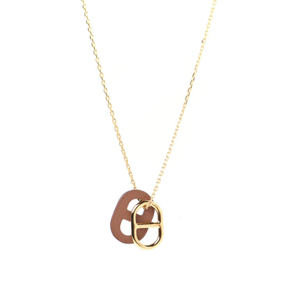 Hermes Swift O'Maillon Pendant Necklace Gold 4 of 8