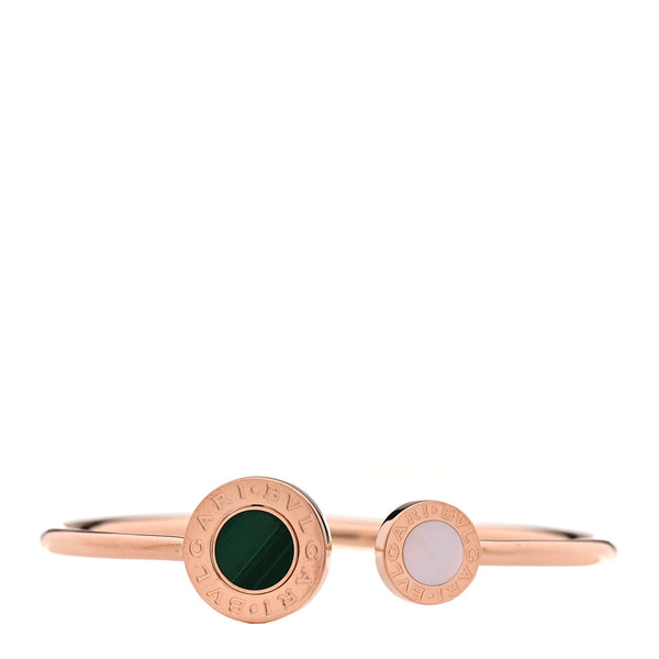 Bulgari 18K Rose Gold Mother of Pearl Malachite Black Onyx BVLGARI