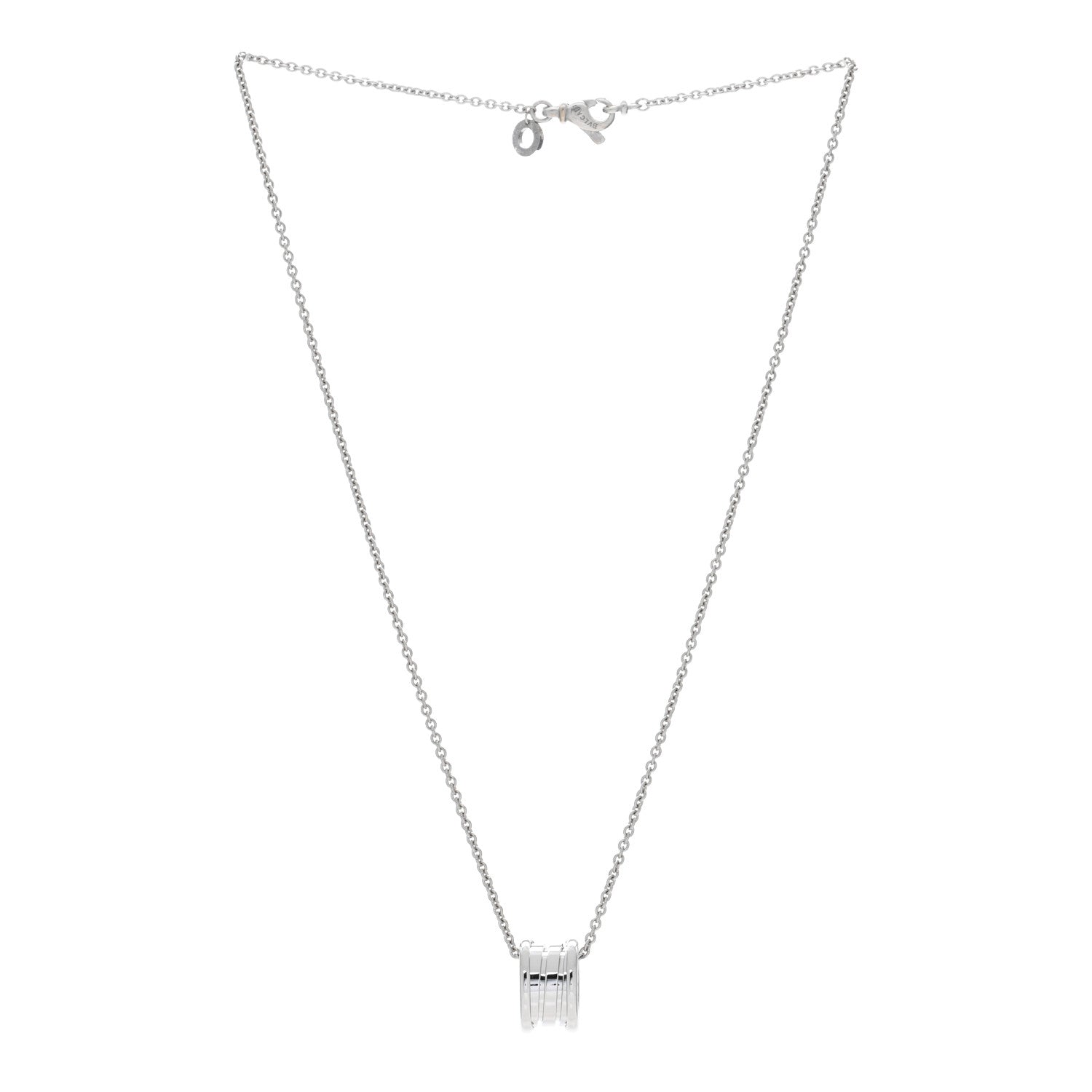 Bulgari 18K White Gold B.Zero1 Pendant Necklace 2 of 4