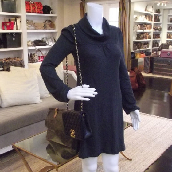 Lambskin Quilted Small Flap Navy