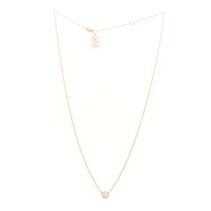 Cartier 18K Yellow Gold Diamond LM D'Amour Pendant Necklace 3 of 6