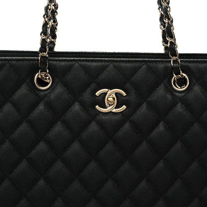 Chanel Caviar Quilted Large CC Shopping Tote Black 14 of 21