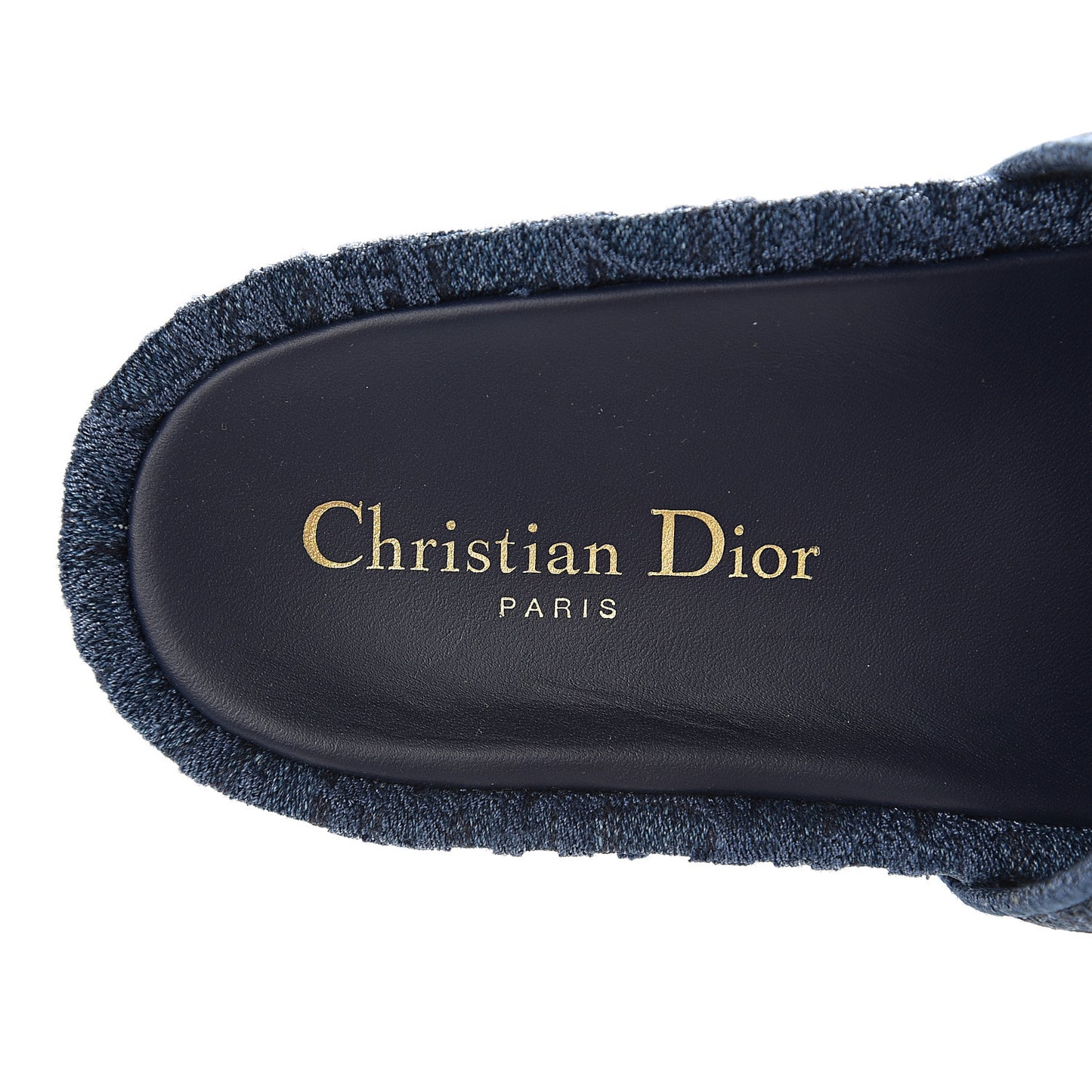 Oblique Denim D-Way Platform Sandal 38 Blue