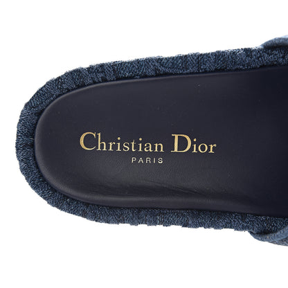 Christian Dior Oblique Denim D-Way Platform Sandal 38 Blue 6 of 9