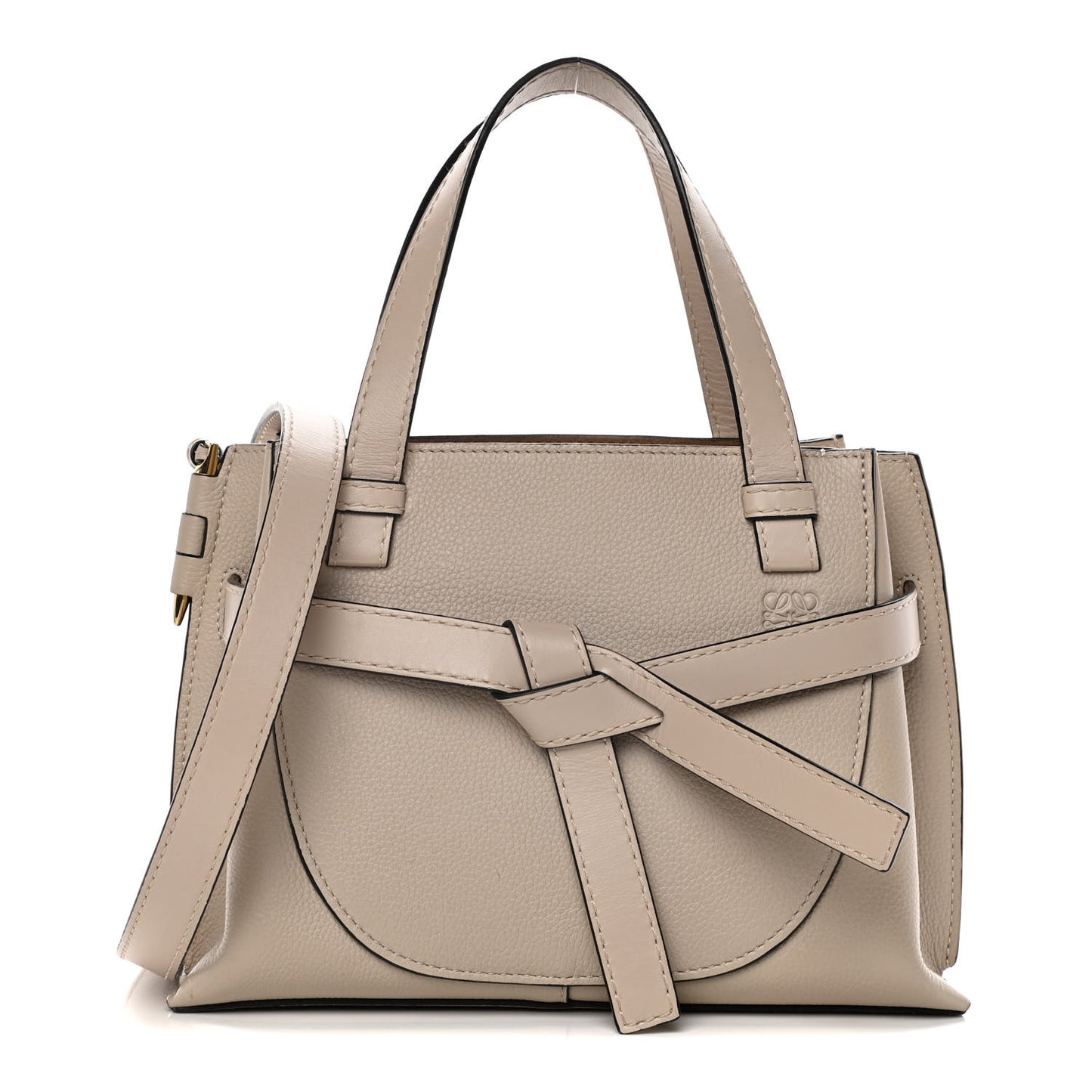Calfskin Mini Gate Tote Light Oat