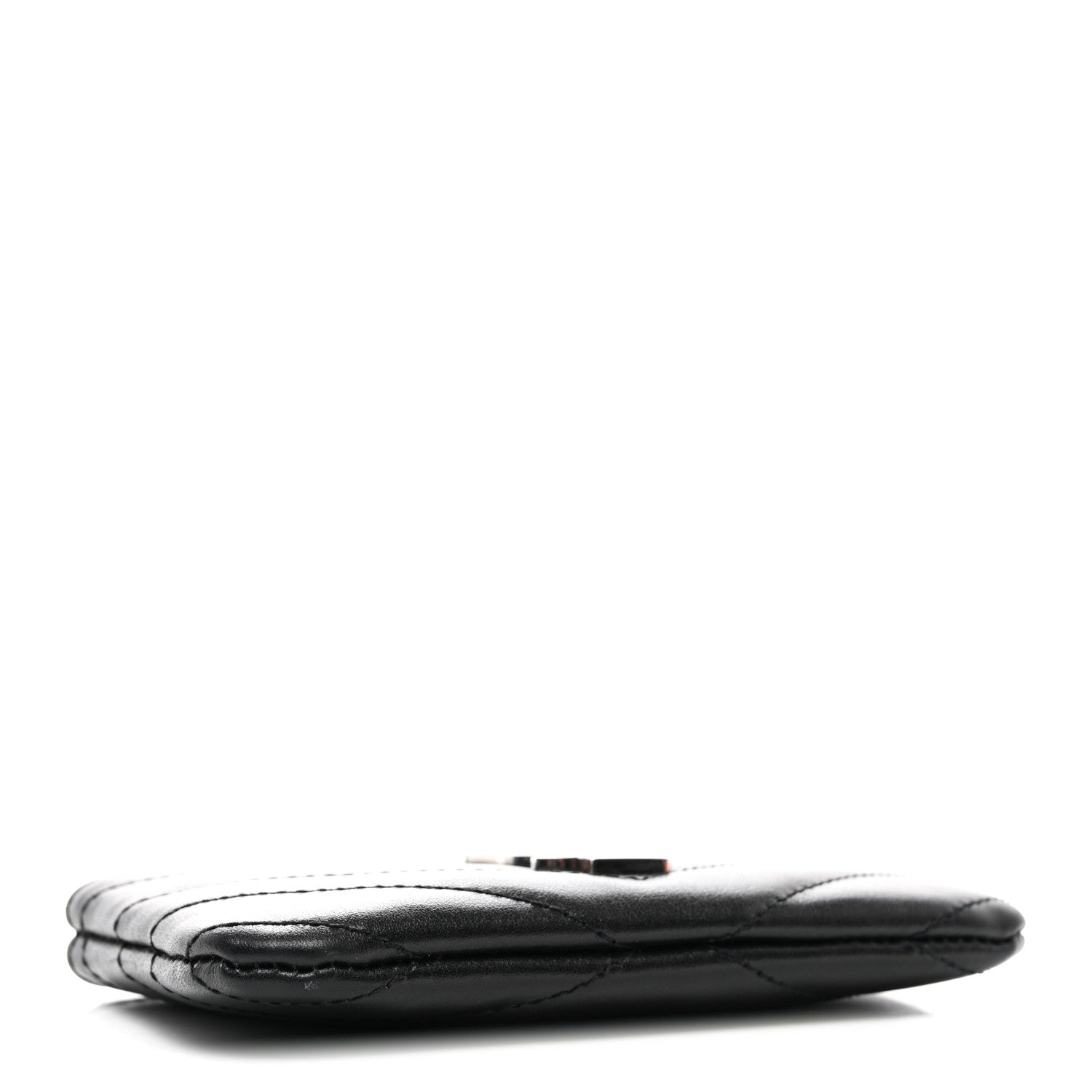 Saint Laurent Calfskin Matelasse Monogram Key Pouch Black 4 of 8