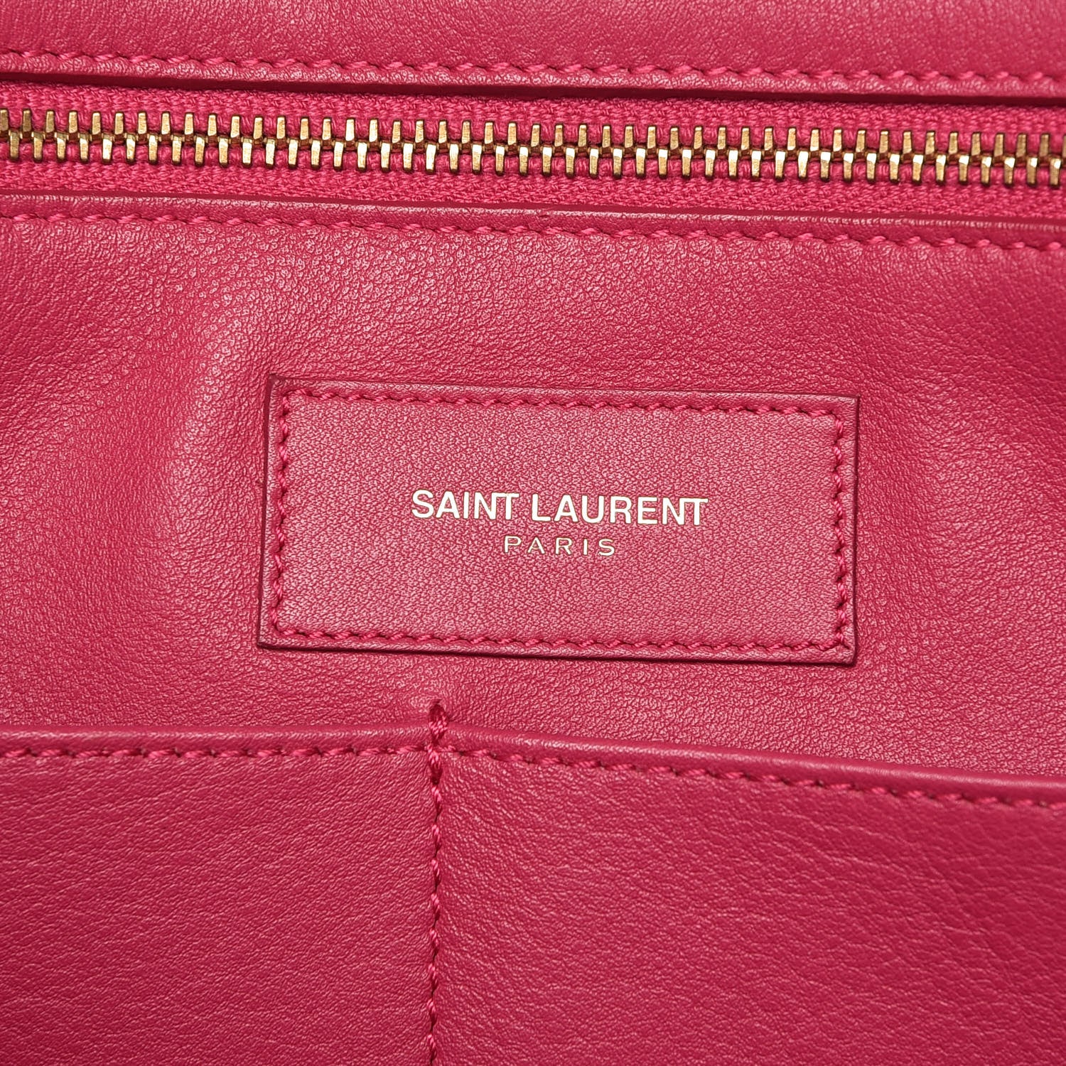 Saint Laurent Calfskin Medium Classic Y Cabas Fuchsia 6 of 9