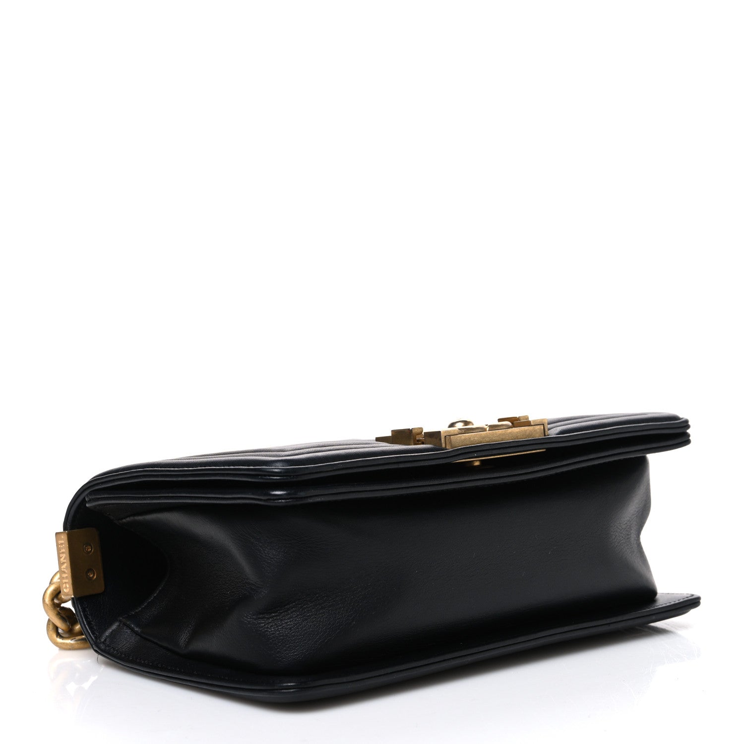 Chanel Lambskin Chevron Quilted Small Boy Flap Black 4 of 10