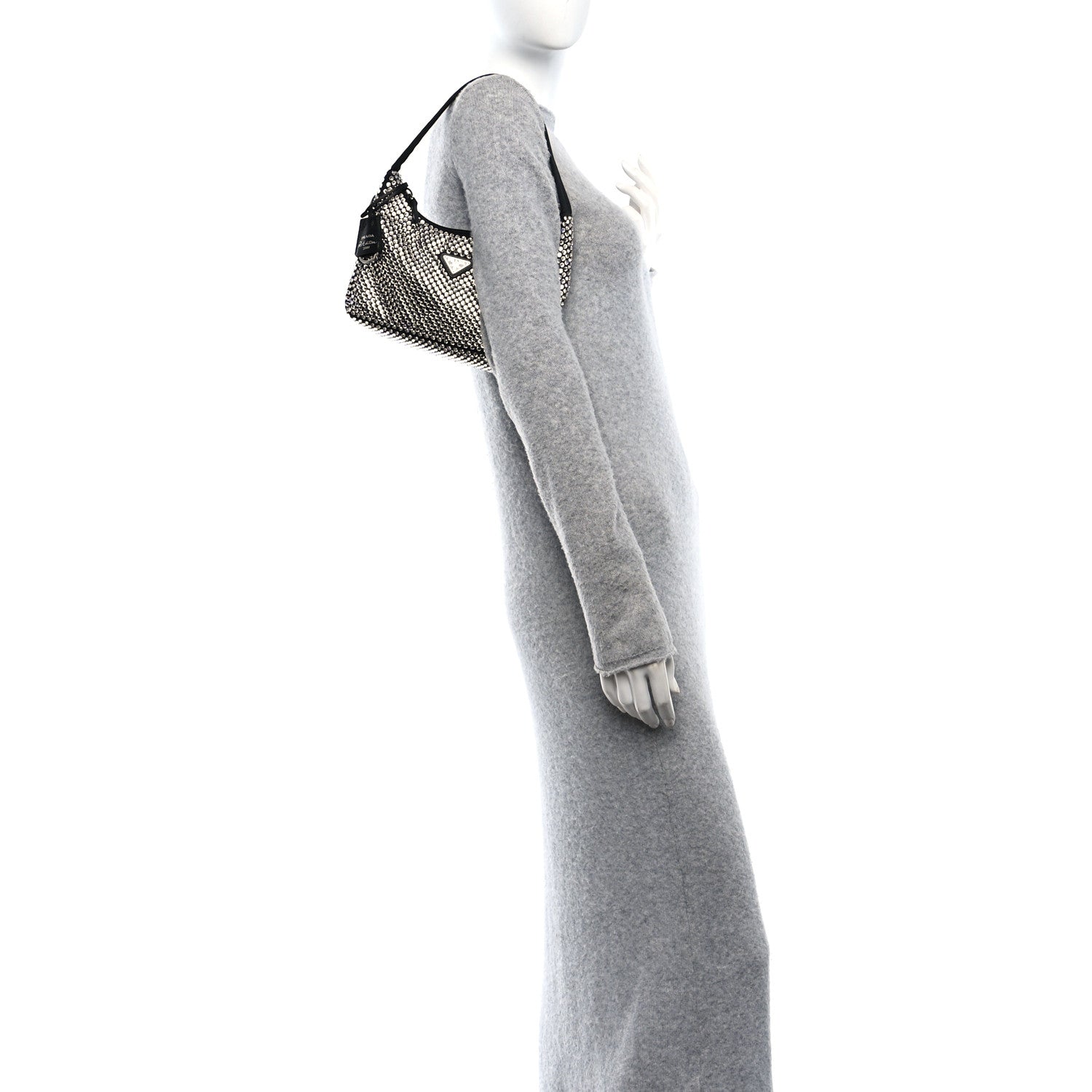 Prada Satin Crystal Mini Re-Edition 2000 Bag Cristal 2 of 9