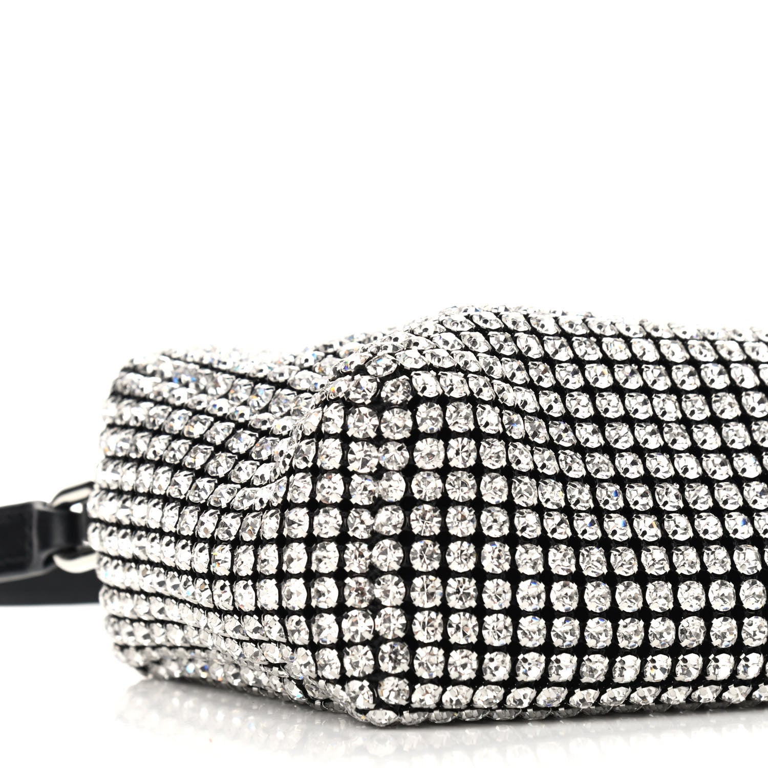 Alexander Wang Mesh Crystal Rhinestone Mini Heiress Pouch Black Silver 7 of 8