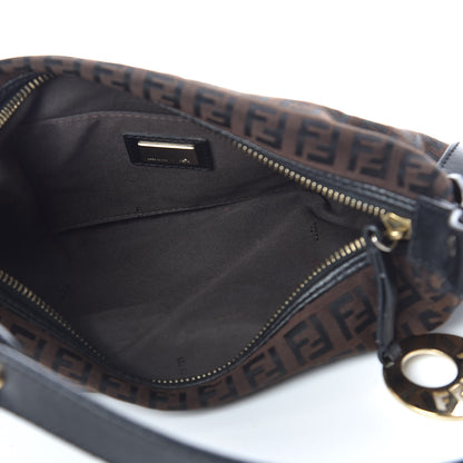 Fendi Zucchino Cuoio Small Chef Pocket Shoulder Bag Black Moro 5 of 12