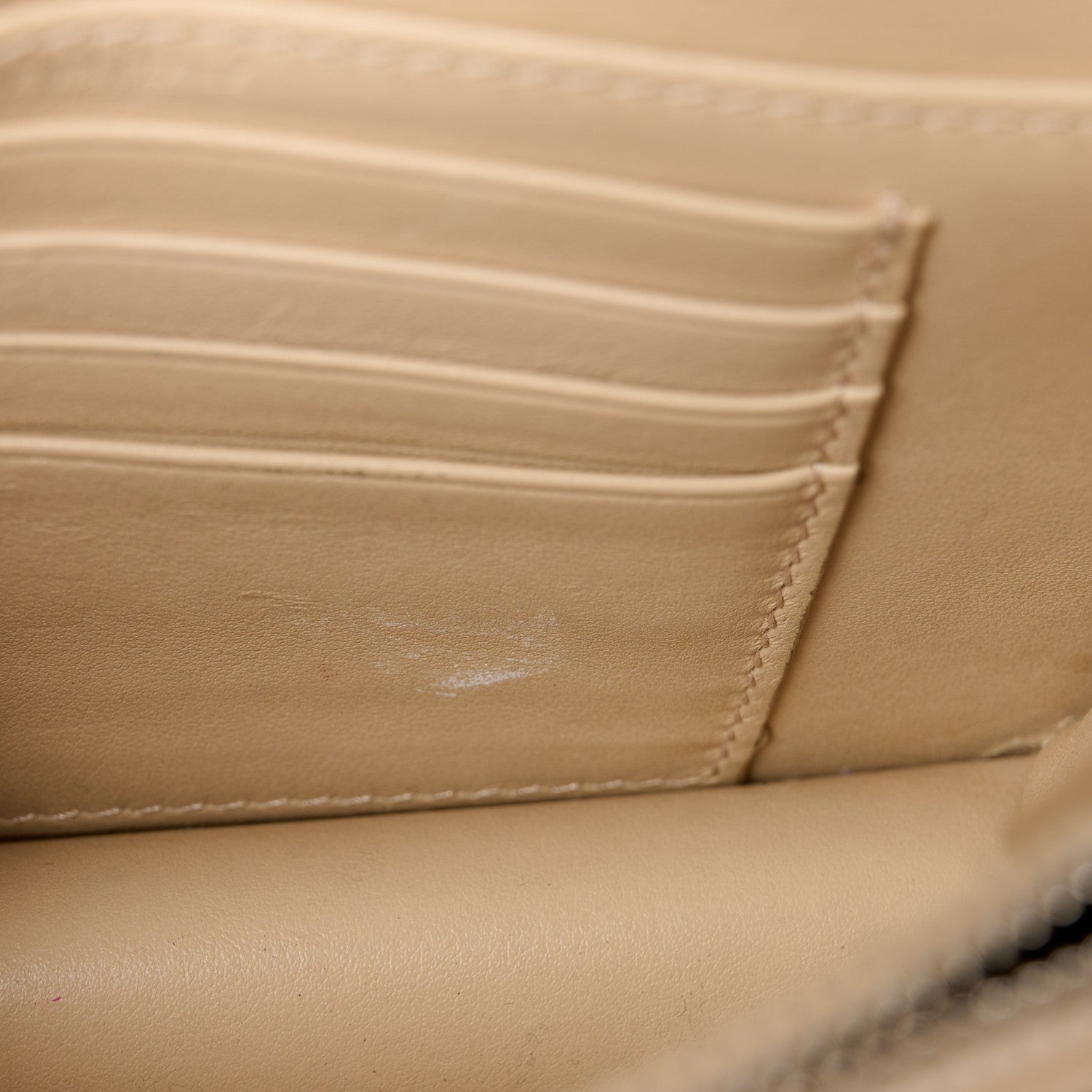Saint Laurent Calfskin Monogram Sunset Chain Wallet Nude Powder 10 of 14