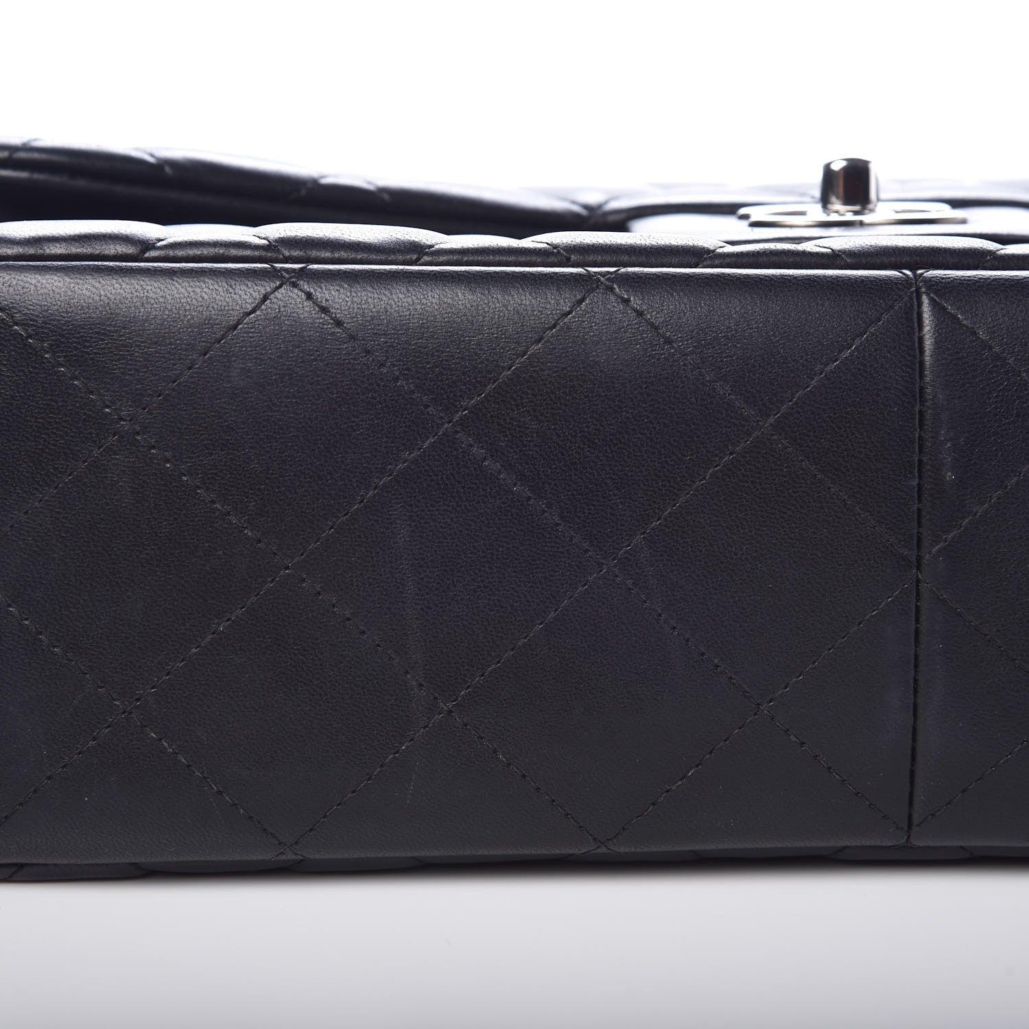 Chanel Lambskin Quilted Jumbo Double Flap Black 9 of 10