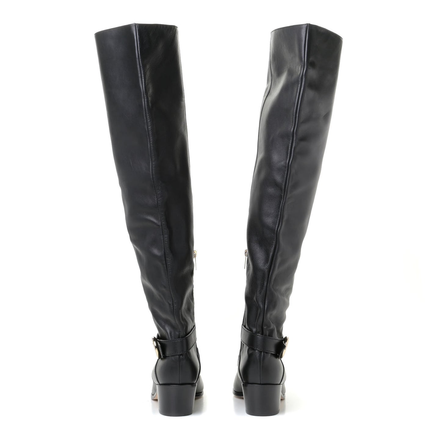 Calfskin Beca Knee High Boots 39 Black