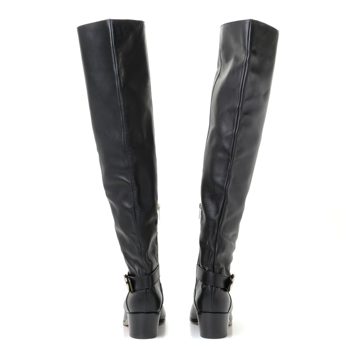 Jimmy Choo Calfskin Beca Knee High Boots 39 Black 4 of 10