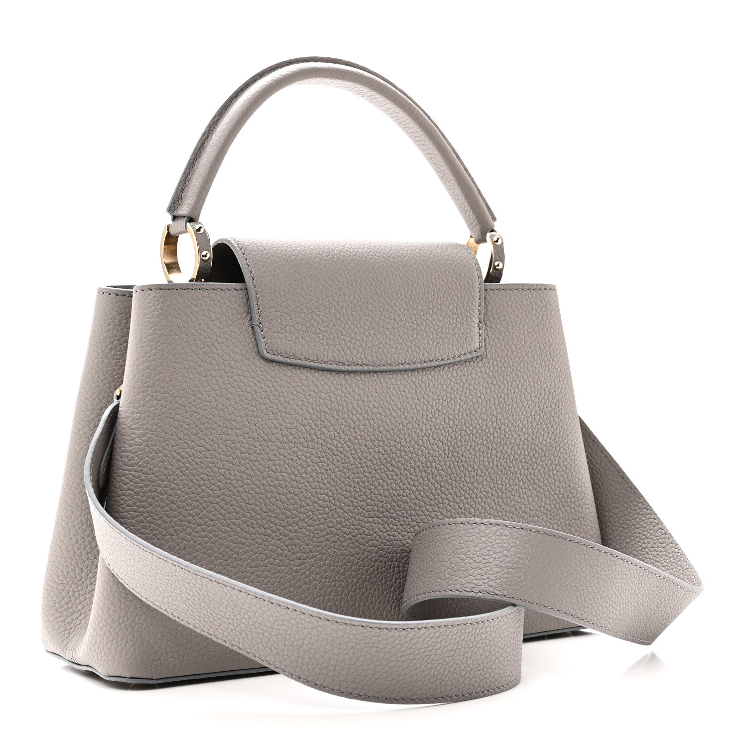 Louis Vuitton Taurillon Moonstone Capucines MM  Galet 3 of 10