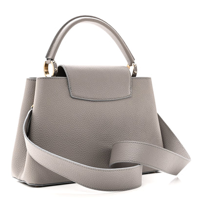 Louis Vuitton Taurillon Moonstone Capucines MM  Galet 3 of 10
