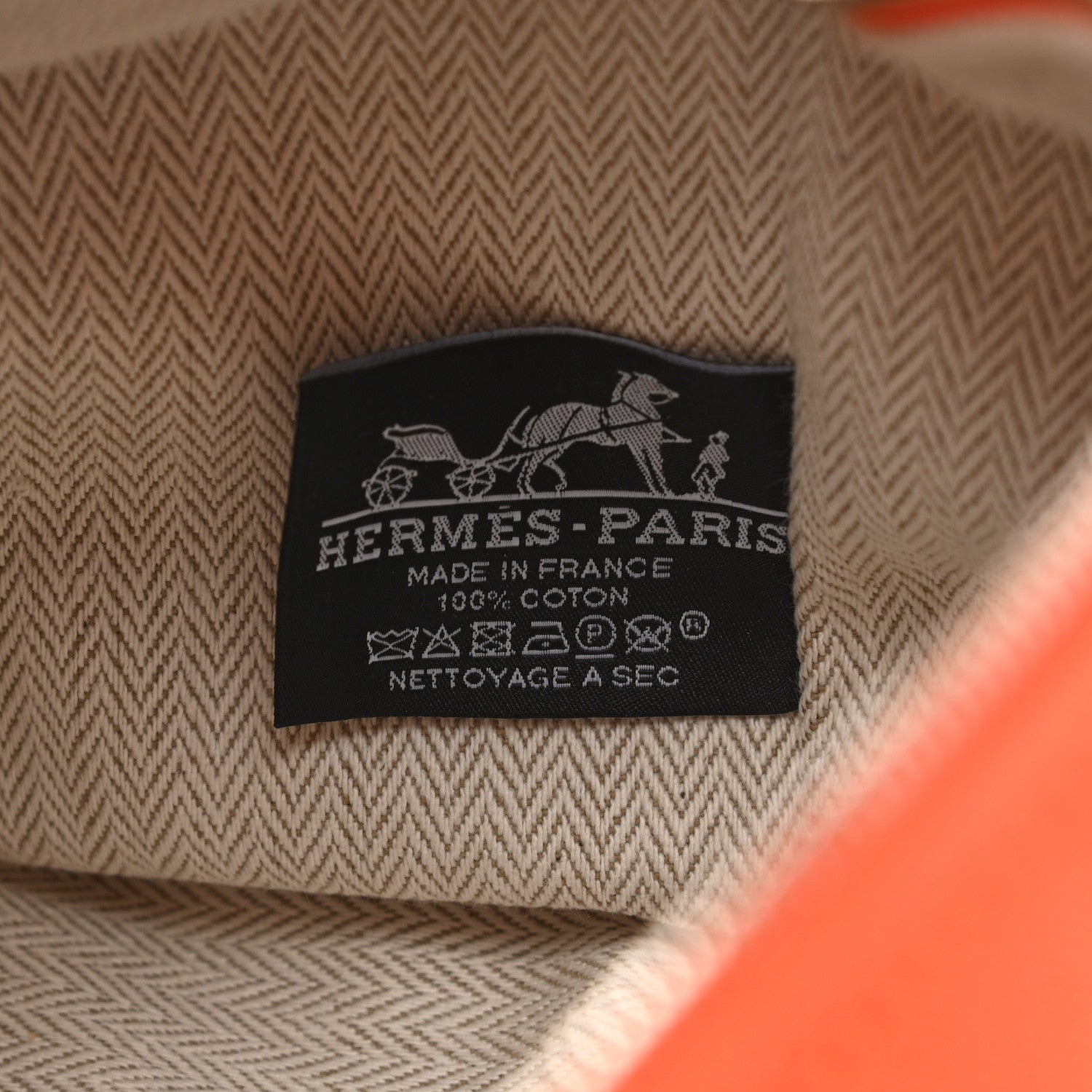 Hermes Canvas Small Bride-A-Brac Pouch Orange Burgundy 6 of 8