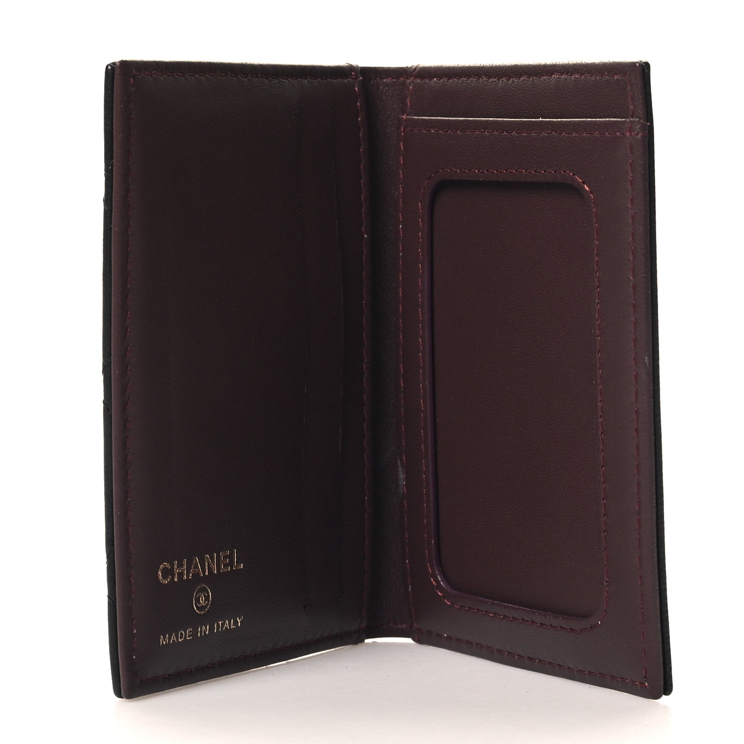 Chanel Lambskin Quilted Card Holder Wallet Black 5 of 7