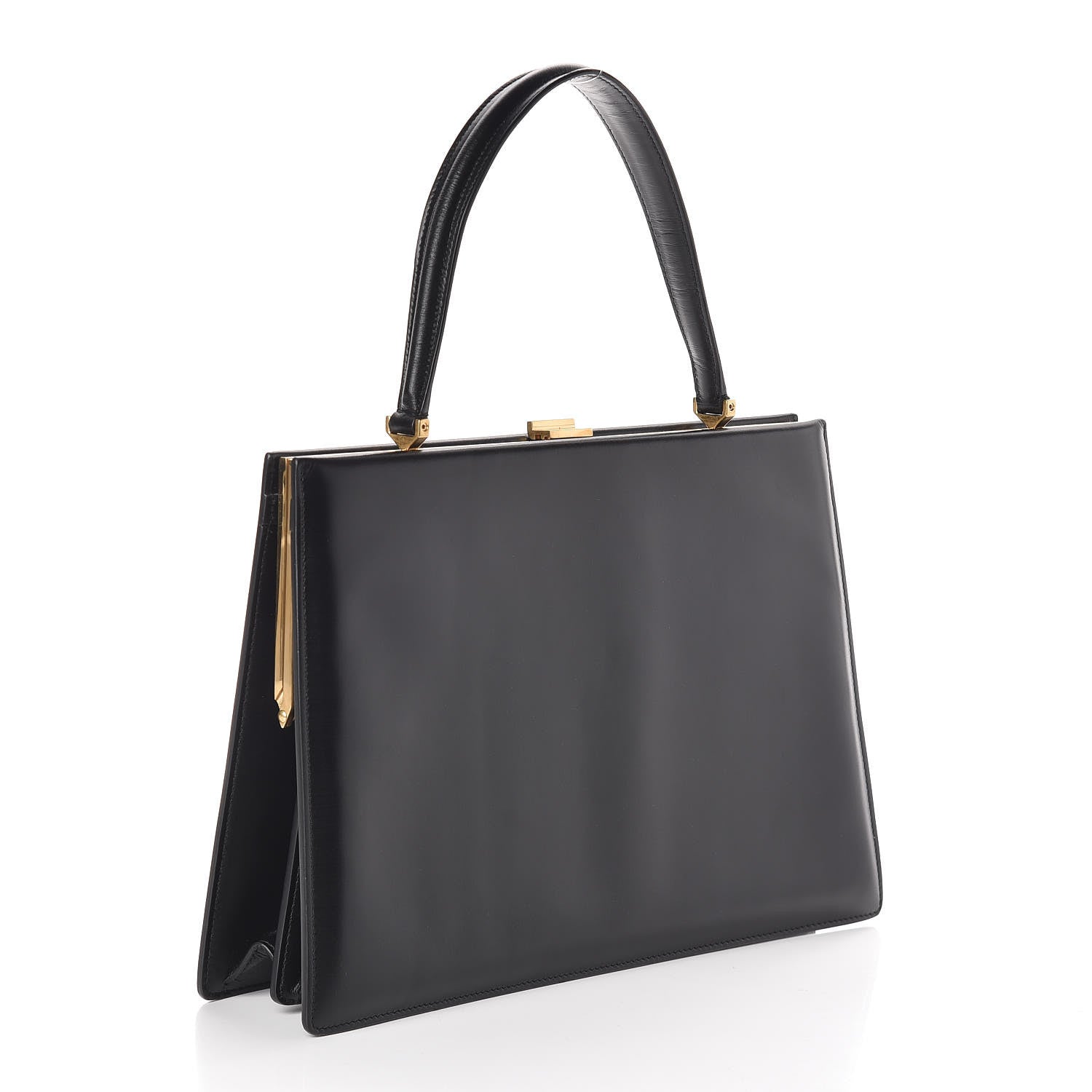 Celine Sleek Calfskin Medium Clasp Bag Black 3 of 9