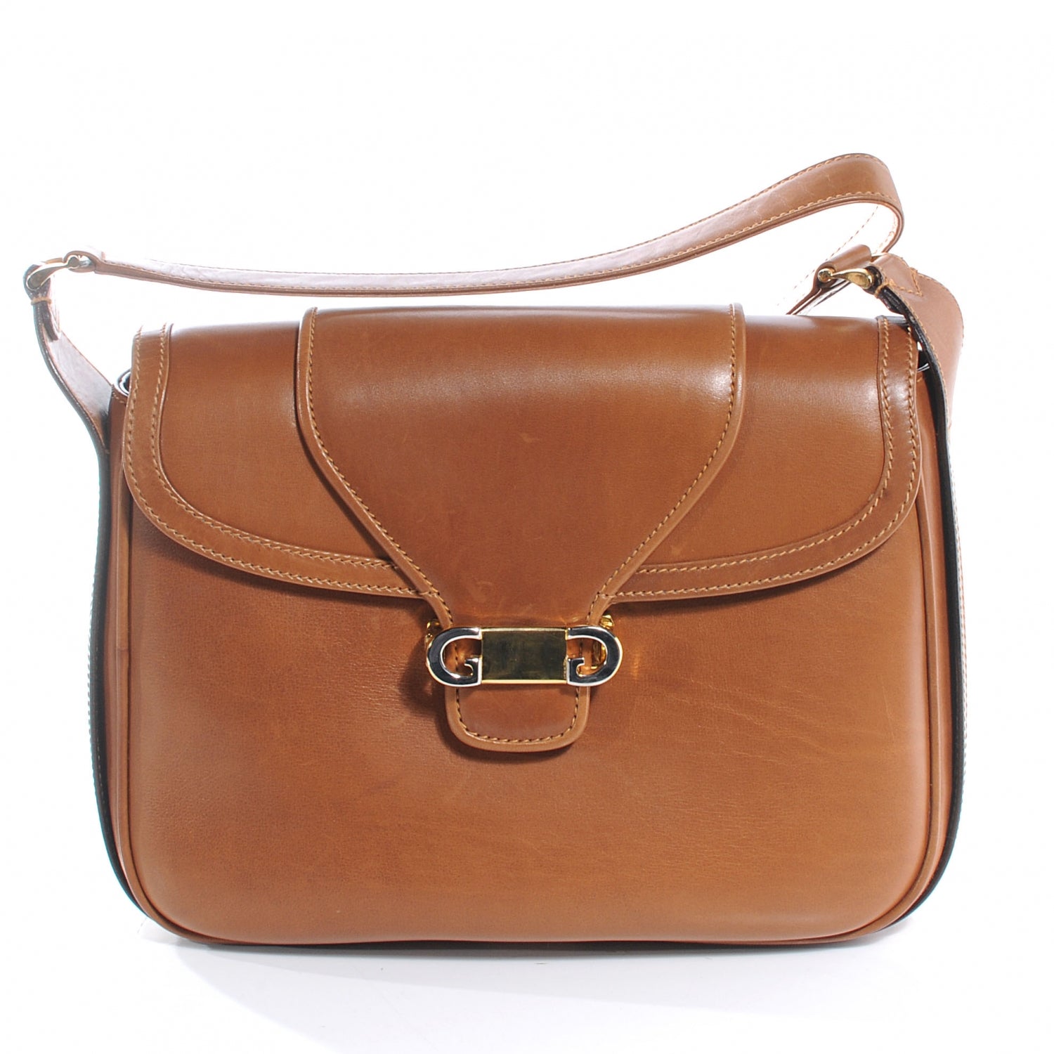 Gucci Leather Shoulder Bag Brown 1 of 7