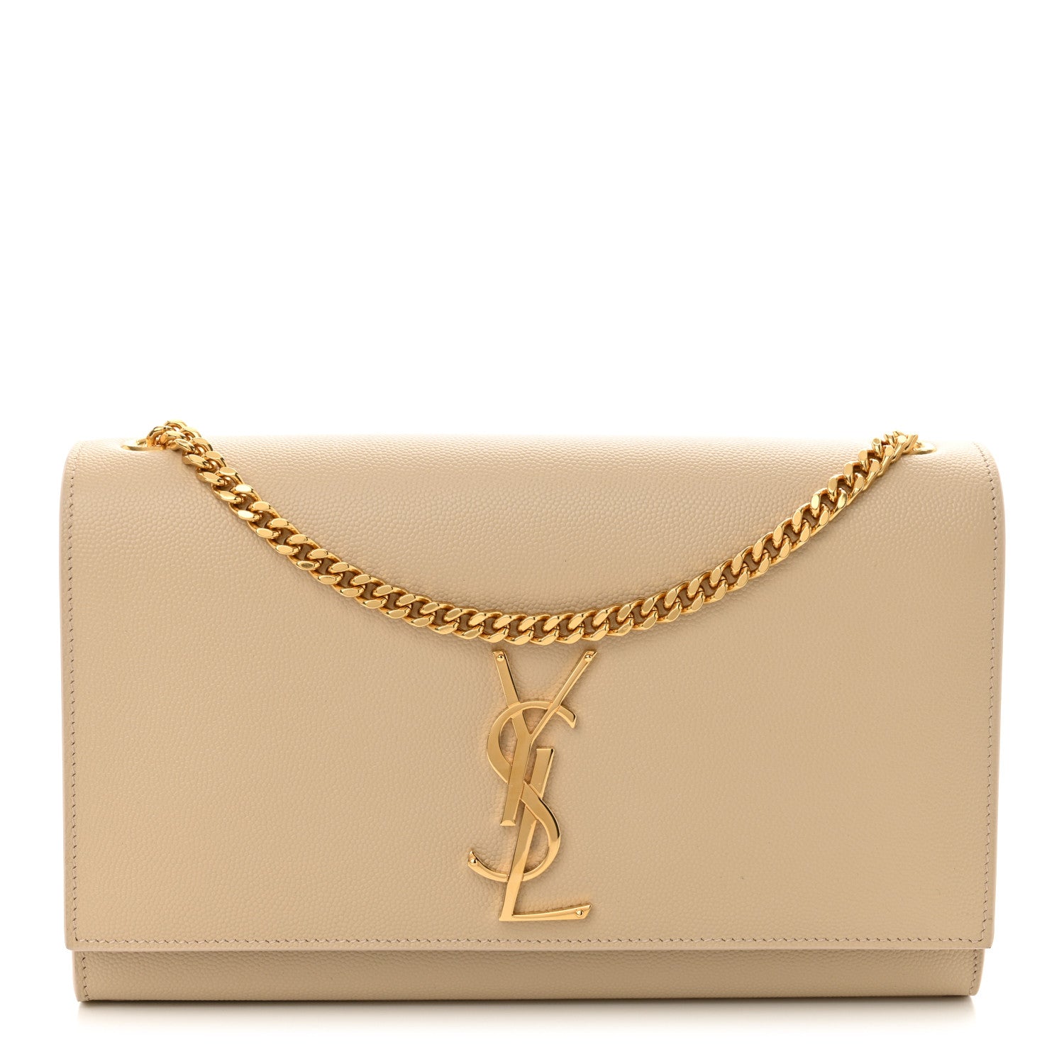 Saint Laurent Grain De Poudre Medium Monogram Kate Satchel Nude Powder 1 of 10