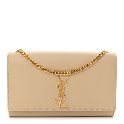Saint Laurent Grain De Poudre Medium Monogram Kate Satchel Nude Powder 1 of 10