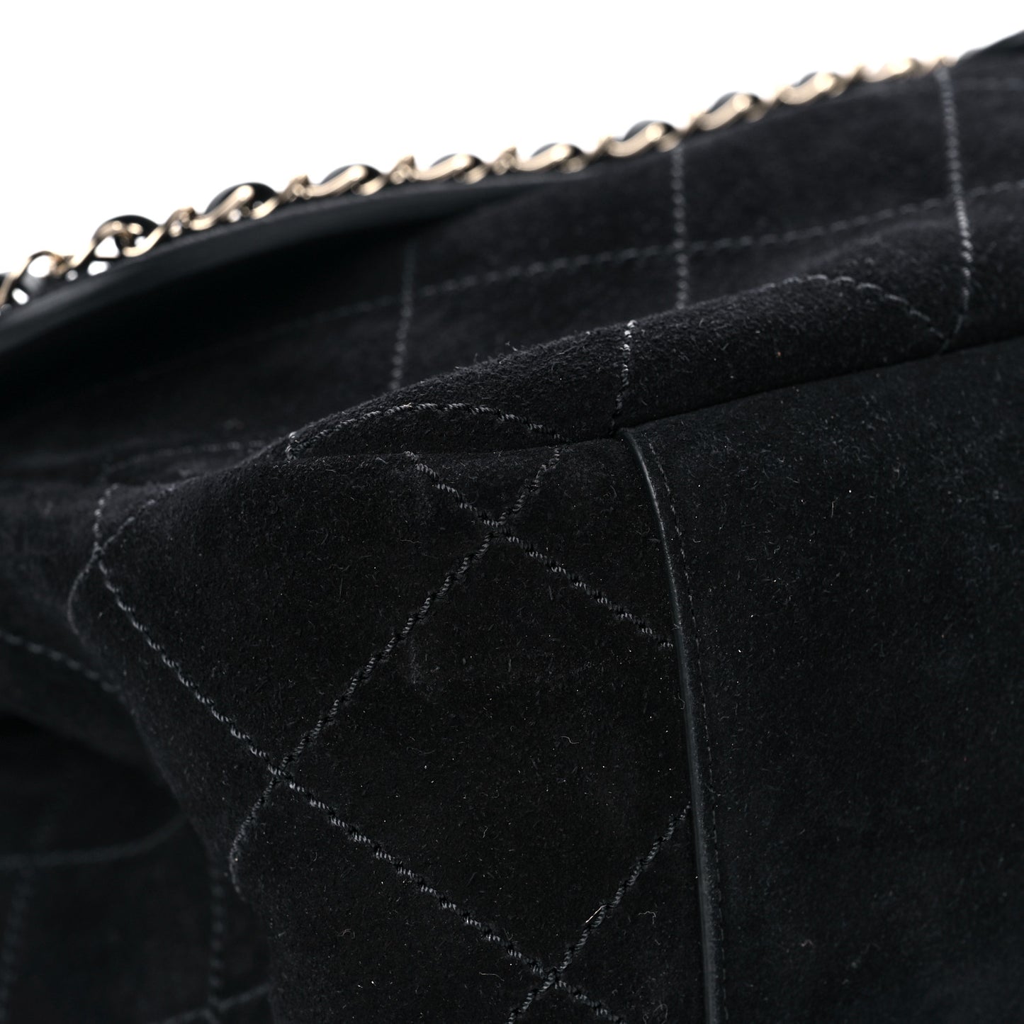 x Pharrell Williams Suede Lambskin XXL Flap Bag Black