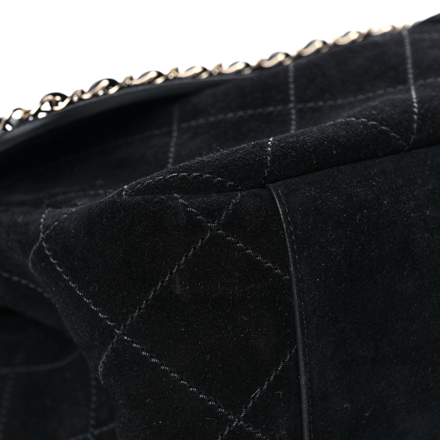Chanel x Pharrell Williams Suede Lambskin XXL Flap Bag Black 7 of 15