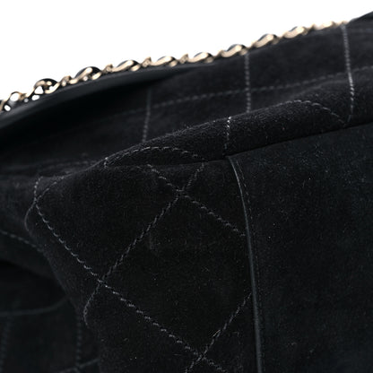 Chanel x Pharrell Williams Suede Lambskin XXL Flap Bag Black 7 of 15