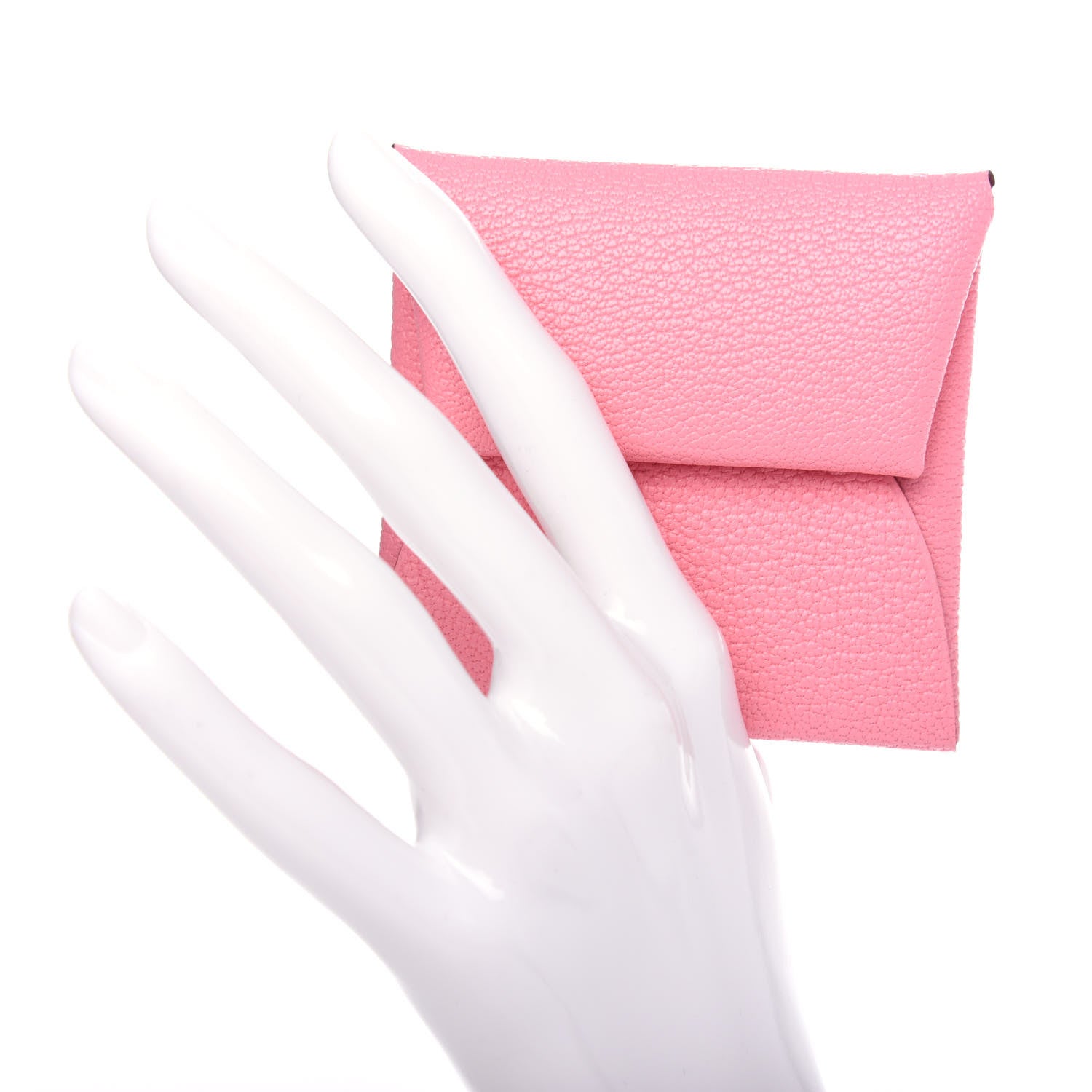 Hermes Chevre Mysore Verso Bastia Coin Purse Rose Confetti Brique 2 of 7