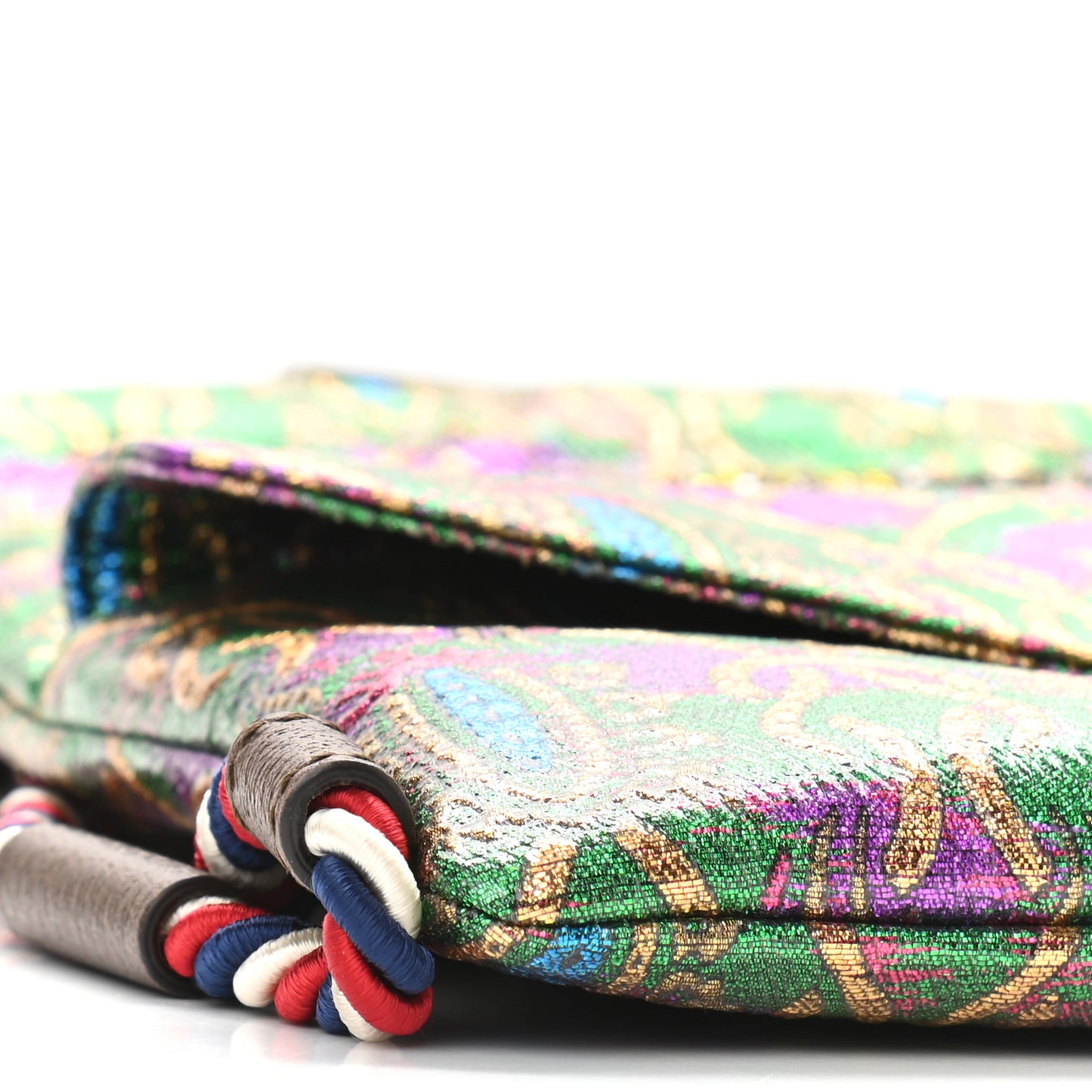 Brocade Animalier Bow Drawstring Backpack Multicolor