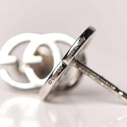 Gucci 18K White Gold GG Tissue Stud Earrings 3 of 6
