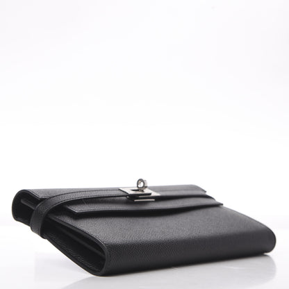 Hermes Epsom Kelly Longue Wallet Black 4 of 10