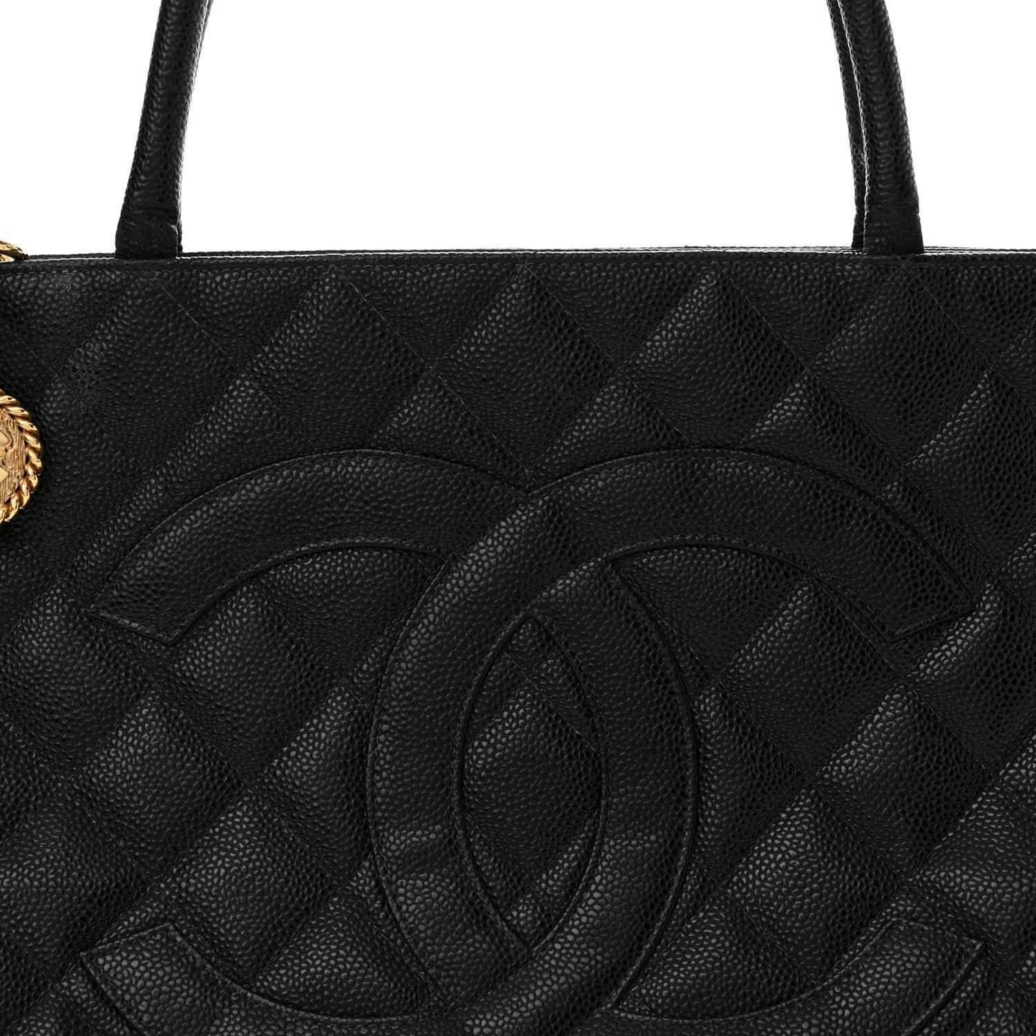 Chanel Caviar Quilted Medallion Tote Black 8 of 20