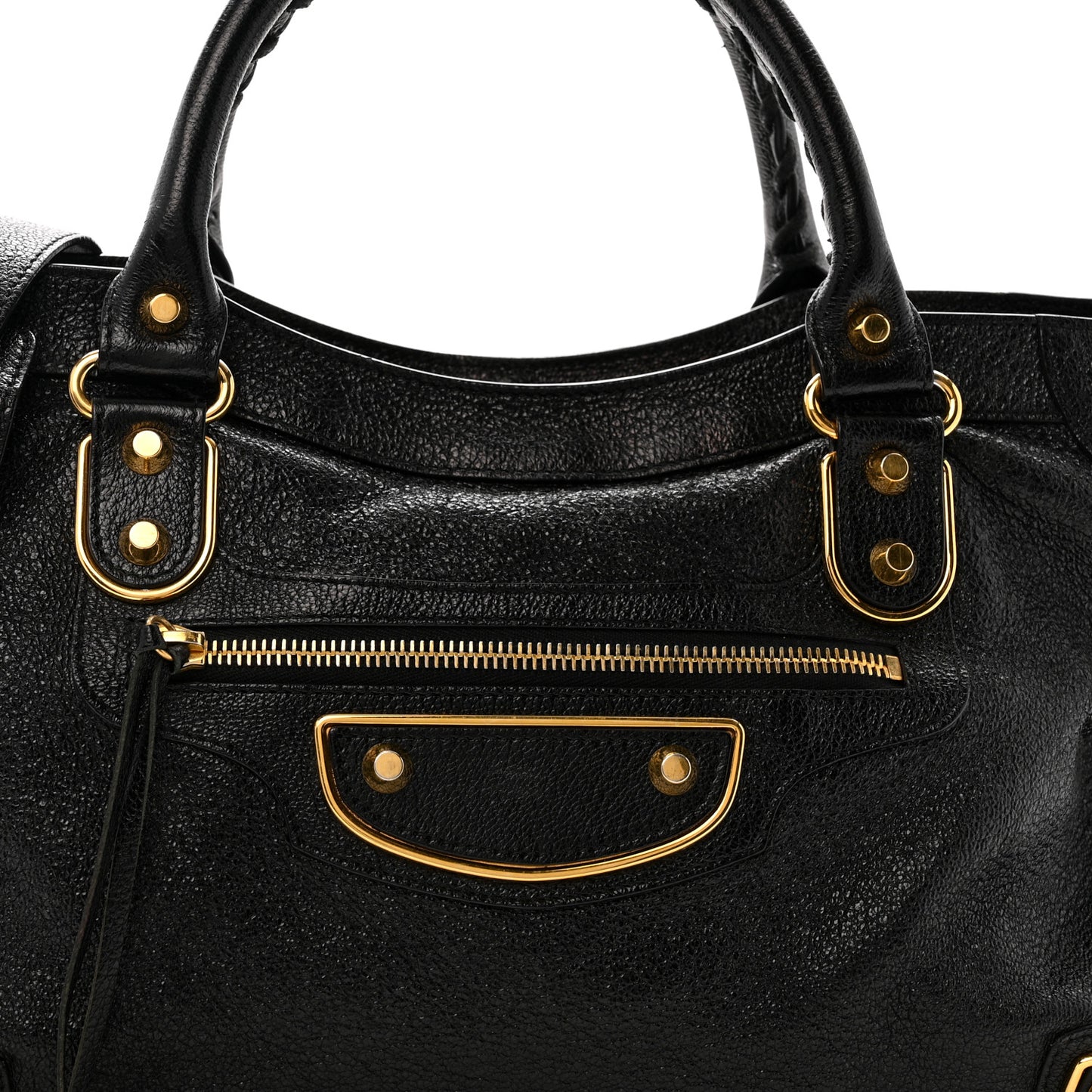Chevre Gold Metallic Edge Hardware City Black