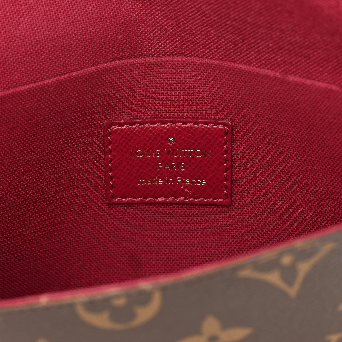 Monogram Pochette Felicie Chain Wallet Fuchsia