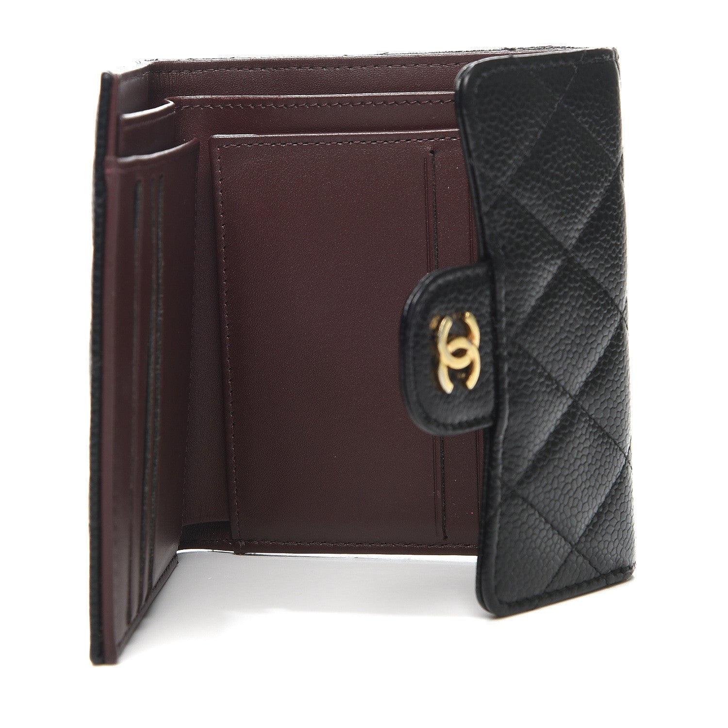 Chanel Caviar Quilted Compact Flap Wallet Black 4 of 8